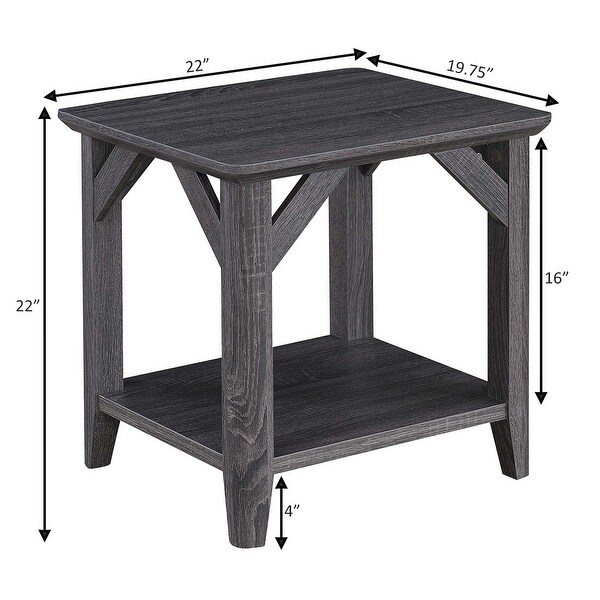 The Gray Barn West End Table with Shelf