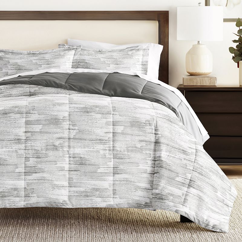 Home Collection Textured Stripe All Season Reversible Comforter Set