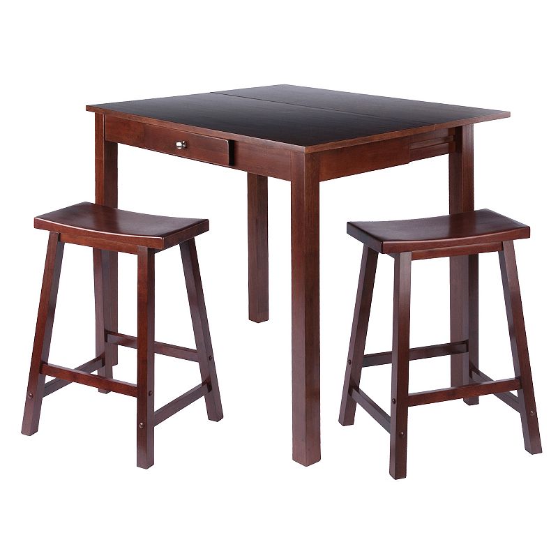 Winsome Perrone High Drop Leaf Bar Table 3-piece Set