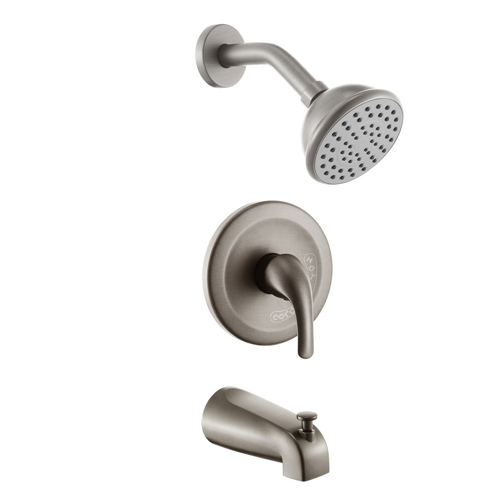 6 Inch Shower Faucet with Tub Spout Combo