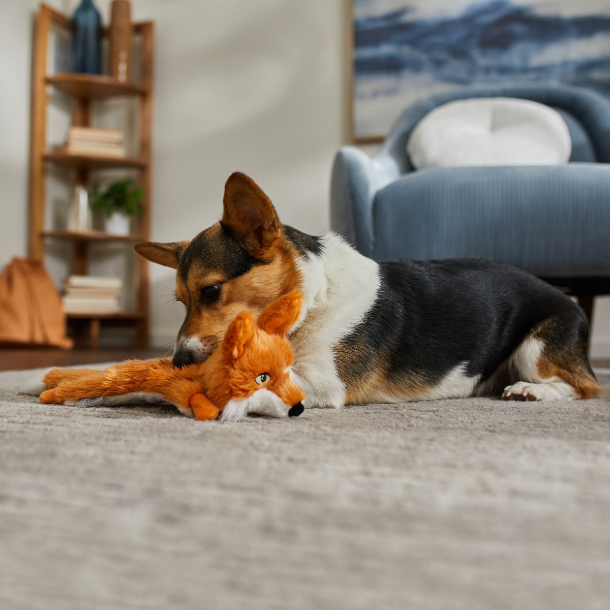 Frisco Fur Really Real Fox Plush Squeaky Dog Toy