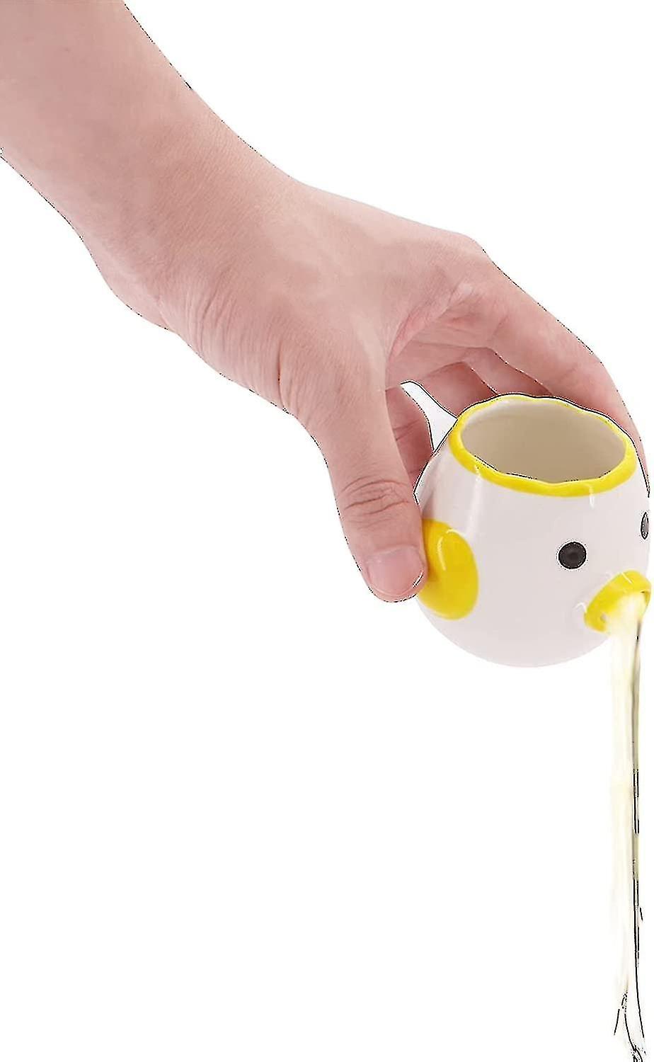 Egg Separator Kitchen Gadget Egg Separator Bakery Accessory (yellow+pink)