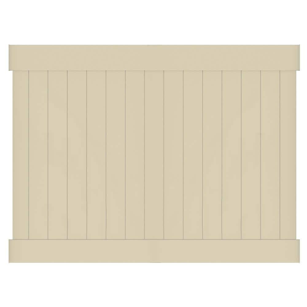 Veranda Linden 6 ft. H x 8 ft. W Sand Vinyl Privacy Fence Panel Kit 73013297