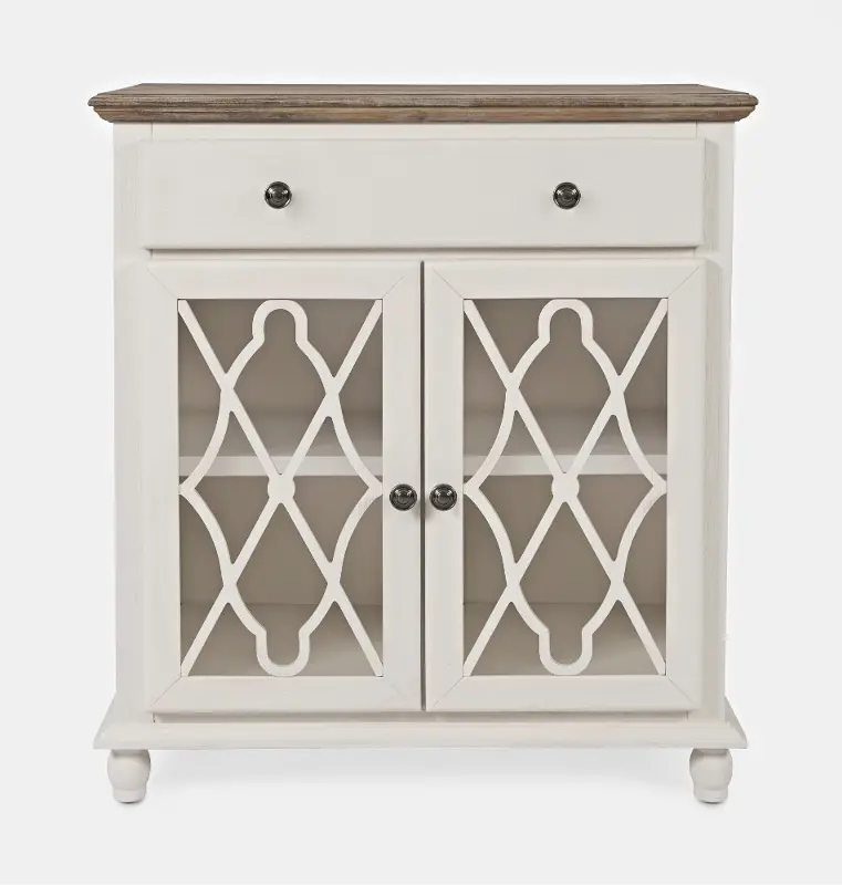 Aurora Hills White 2 Door Accent Cabinet