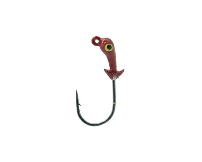 Mission Fishin 1/16 oz. Red Double Barbed Jighead， 3 Pack - #16603