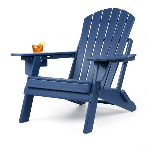 Vrakae Adjustable and Folding Adirondack Chair with Cup Holder