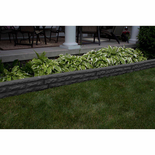 Good Ideas Garden Wizard Self Watering 4 Foot Stone Landscape Border Wall - Dark Granite