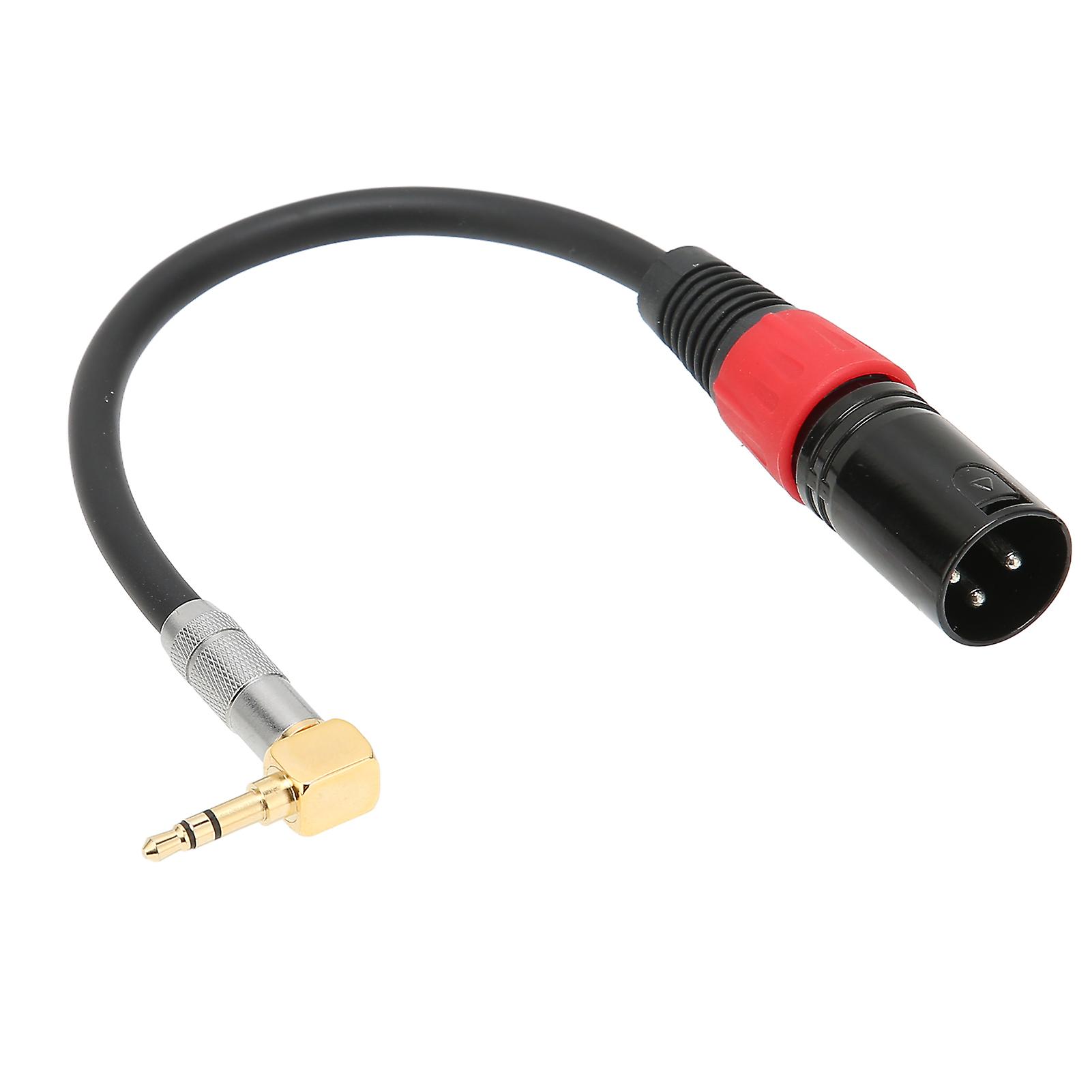 Trs Male To Xlr Male Cable 90 Degree Stereo Microphone Auxiliary Wire For Computers Mp3 Dvd1m