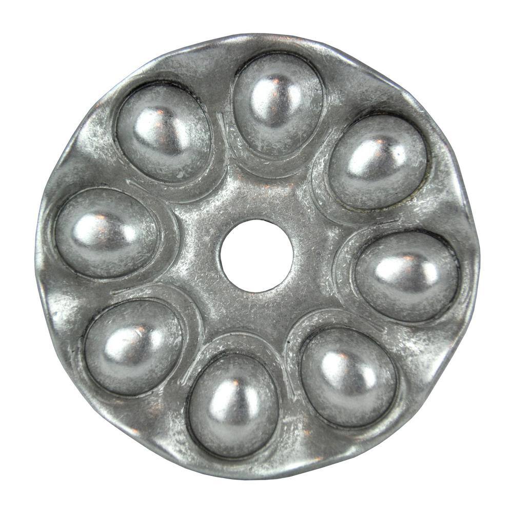 arteferro 2-38 in. Round Stamped Floral Design With Punched Center Hole Raw Forged Rosette 1382