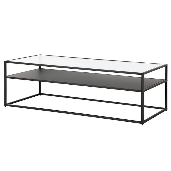 Ada 54'' Wide Rectangular Coffee Table in Blackened Bronze - as picture