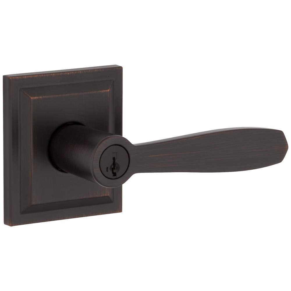 Baldwin Torrey Venetian Bronze Low Profile Rose Keyed Entry Door Handle Featuring SmartKey Security 354TOLSLB11PSMT