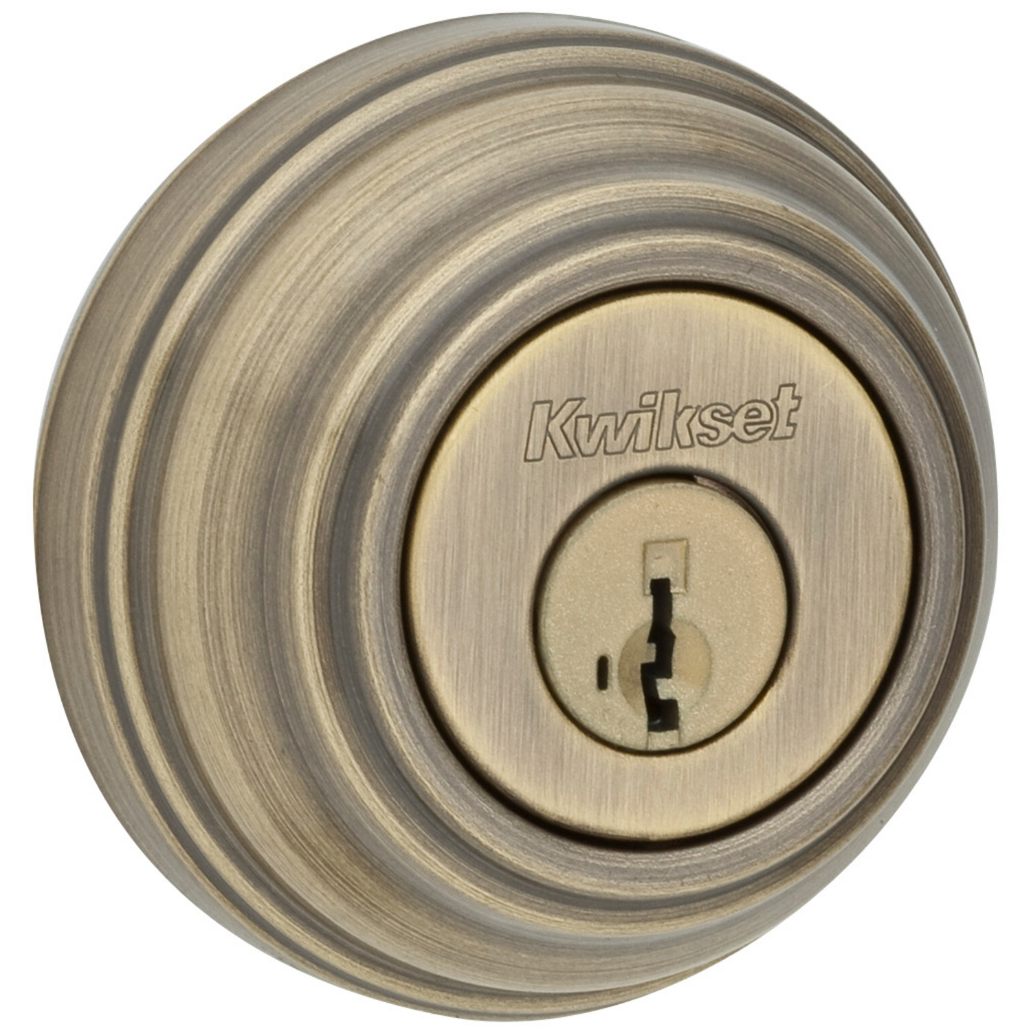 Kwikset SmartKey Antique Brass Metal Deadbolt