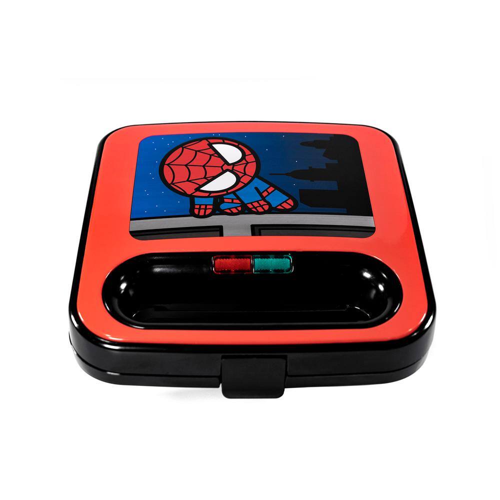 Uncanny Brands 900 W Marvel Spider-Man Red Double-Square American Waffle Maker WM2-MVC-SMC