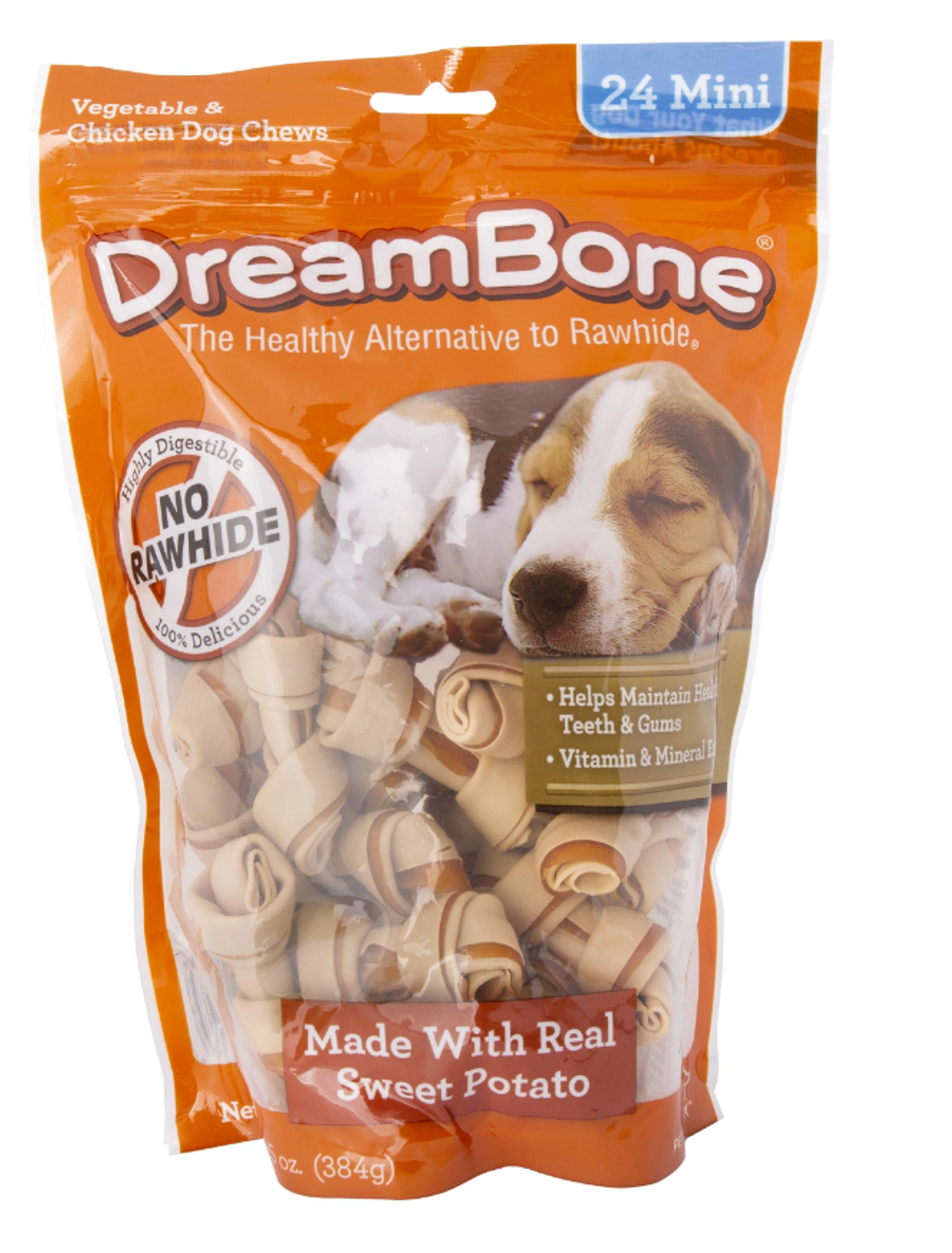 Dream Bone Sweet Potato Mini Dog Chews， 24 Pack