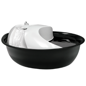 Smart Cat Raindrop Plastic Black and White 60oz Fountain