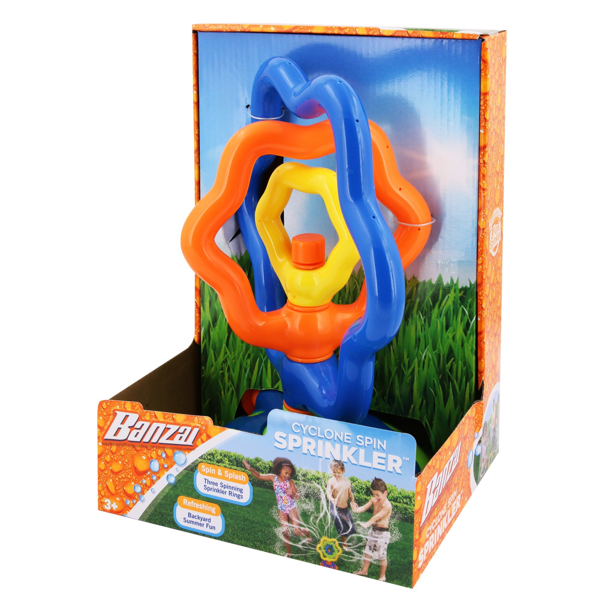 Banzai Cyclone Spin Sprinkler - Bachyard Summer Fun! (colors vary)