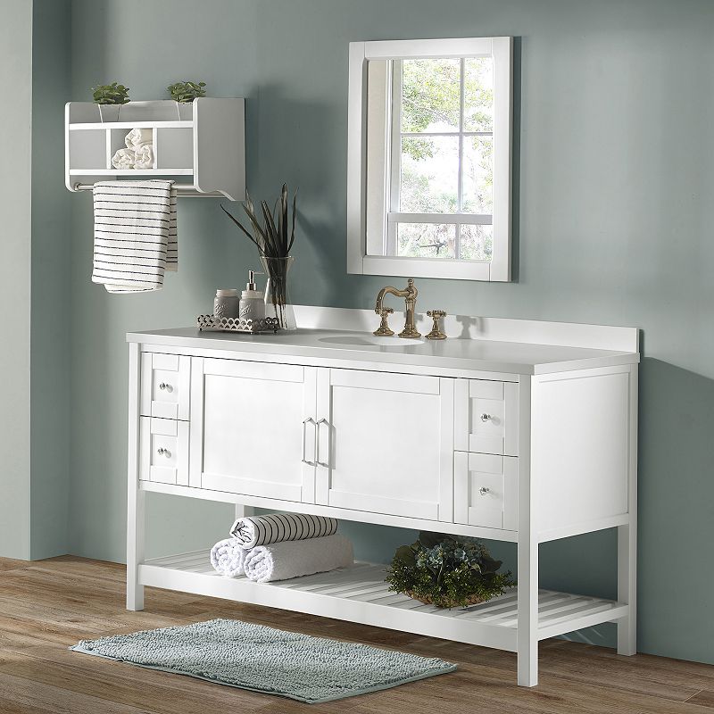 Alaterre Furniture Bennet White Vanity Cabinet