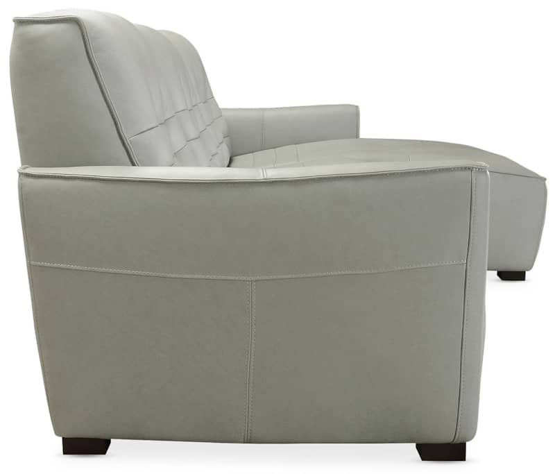 Hooker Furniture Living Room Reaux Power Recline Sofa With RAF Chaise With 2 Power Recliners