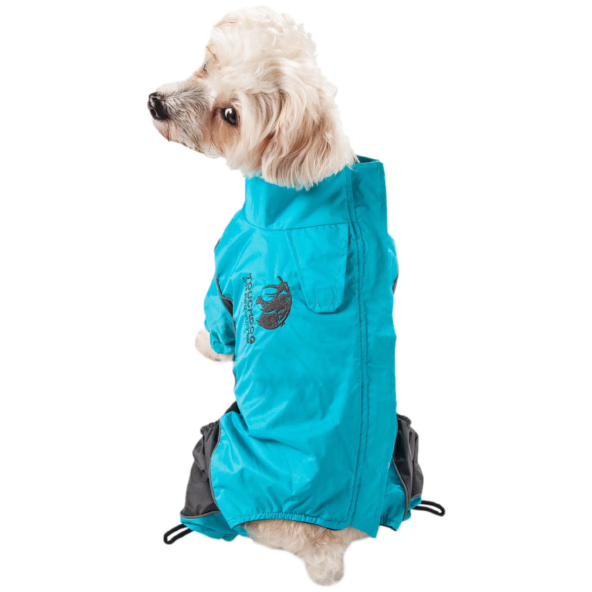 Touchdog Blue Quantum-Ice Full-Bodied Adjustable and 3M Reflective Dog Jacket， X-Small