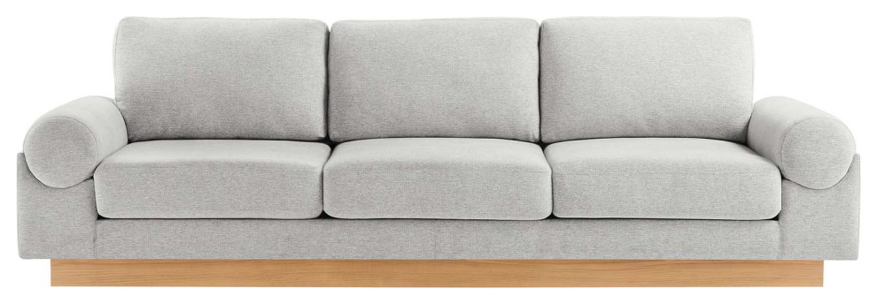 Oasis Upholstered Fabric Sofa   Light Gray   Transitional   Sofas   by First of a Kind USA Inc  Houzz