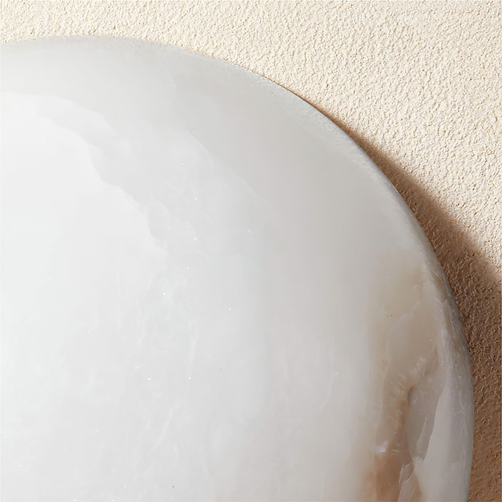 Semicircular Alabaster Wall Lamp