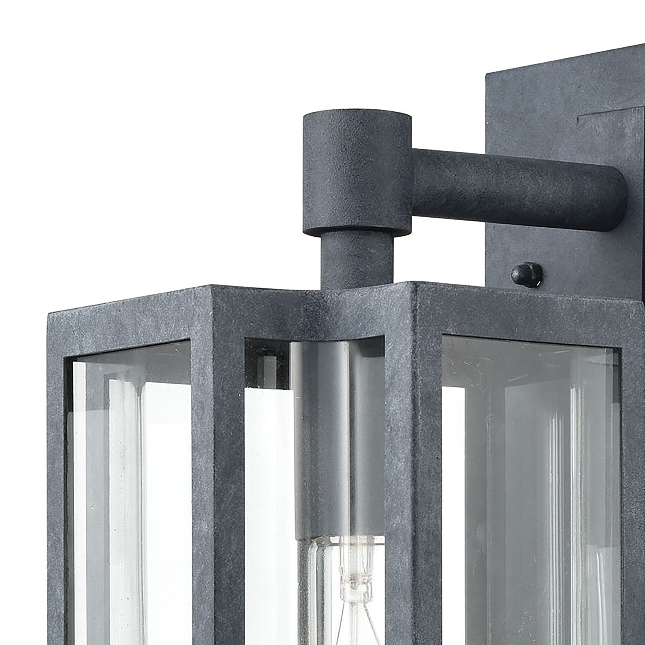 Bianca 1-Light 13 x 7 x 6 Sconce in Aged Zinc with Clear