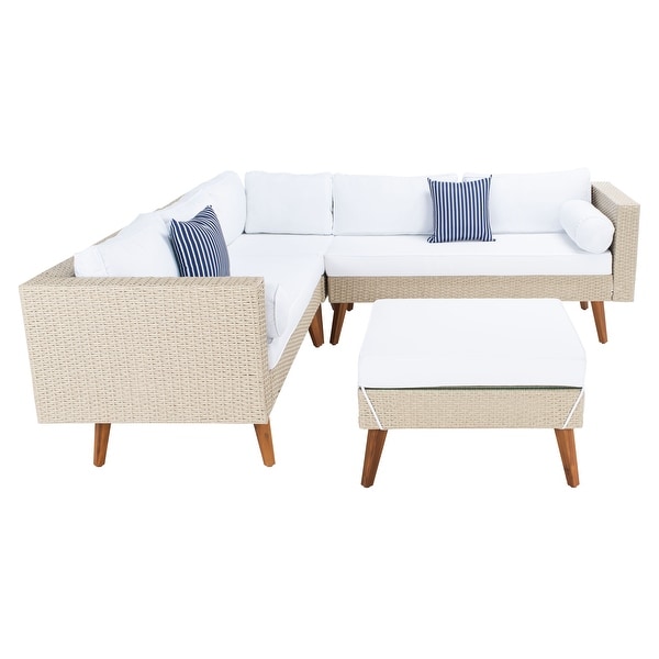 SAFAVIEH Outdoor Living Analon Outdoor Sectional Set