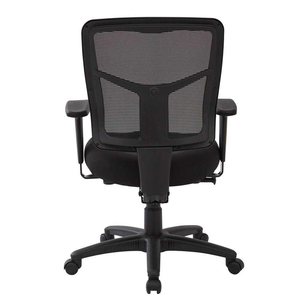 Black Mesh Back with Dove Black Fabric Seat Chair  2 to 1 Synchro Tilt