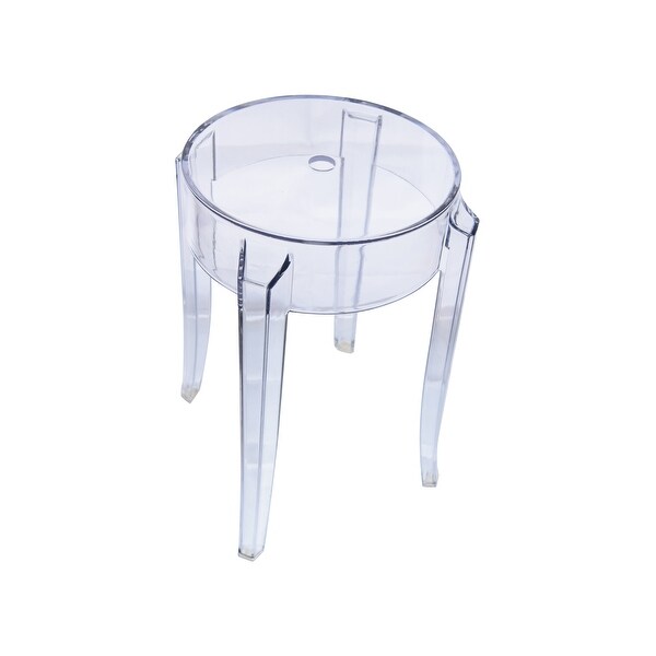 LeisureMod Averill Modern Plastic Dining Stool for Dining Room - 18.1