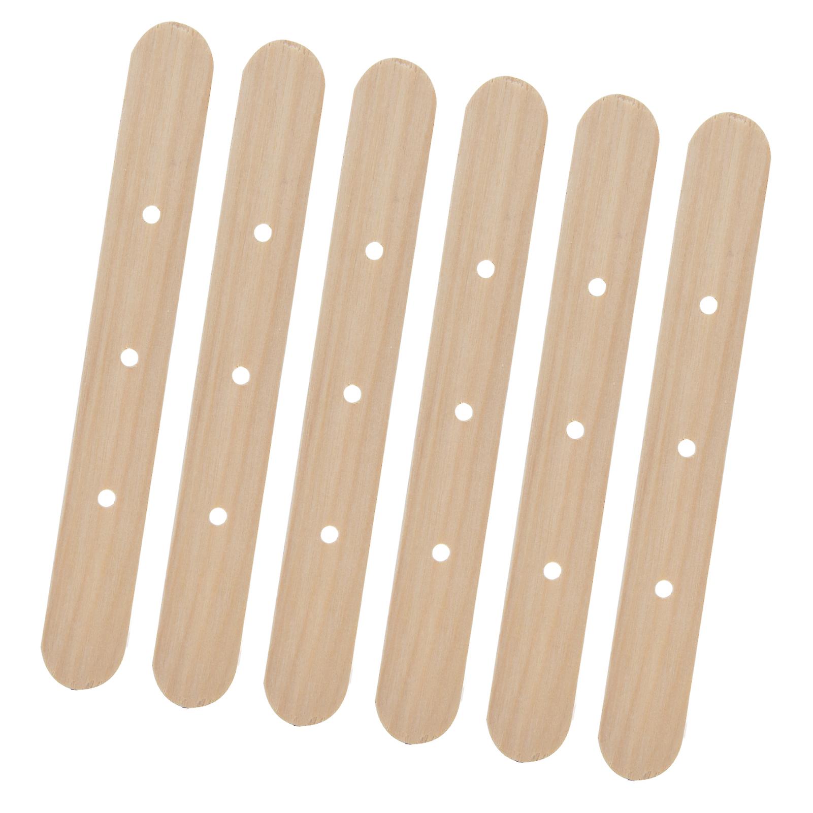 50pcs Candle Wick Holder Birch Easy Use Reusable Wooden Wax Core Holder For Making Candles150x20mm 3 Hole