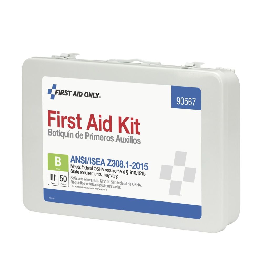 First Aid Only First Aid Kit 50 Person Bulk Metal Case ANSI A ;