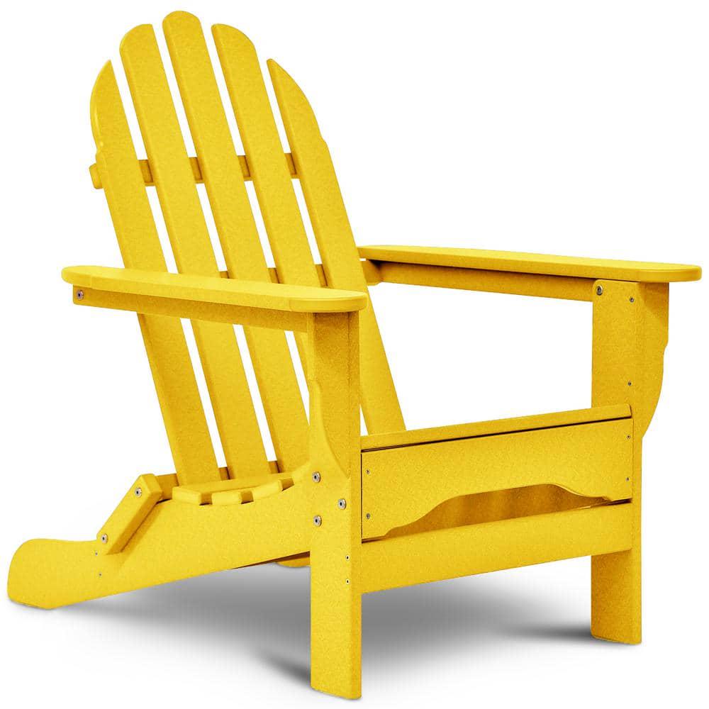 DUROGREEN Icon Lemon Yellow NonFolding Plastic Adirondack Chair