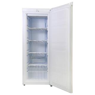 Koolatron Slim Upright Freezer 5.3 cu. ft. (150L) White Energy-Efficient Manual Defrost Design Flat Back KTUF160