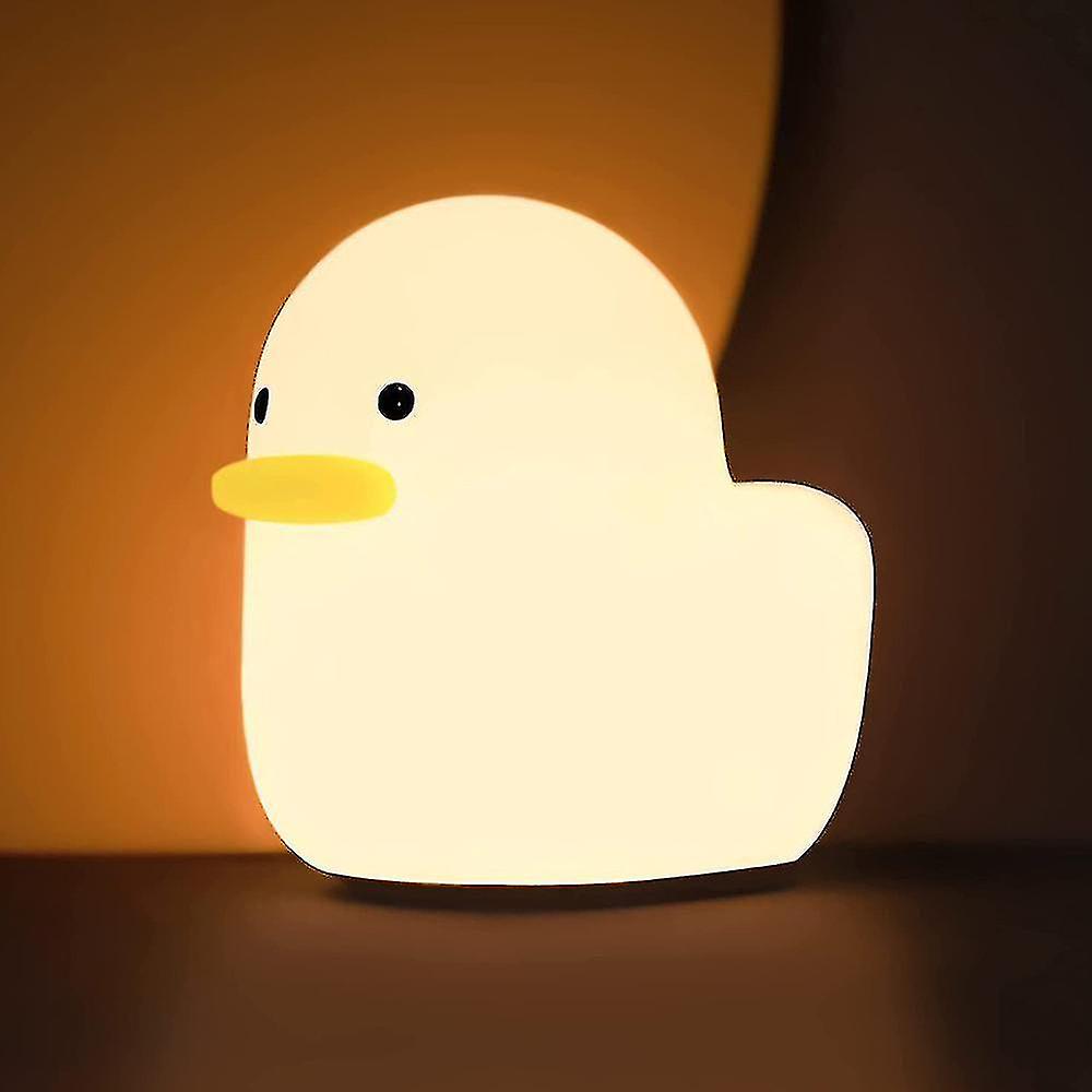 Led Duck Night Light， Cute Duck Silicone Nursery Night Light Rechargeable Table Lamp Bedside Lamp With Touch Sensor For Women Bedrooms， Living Room