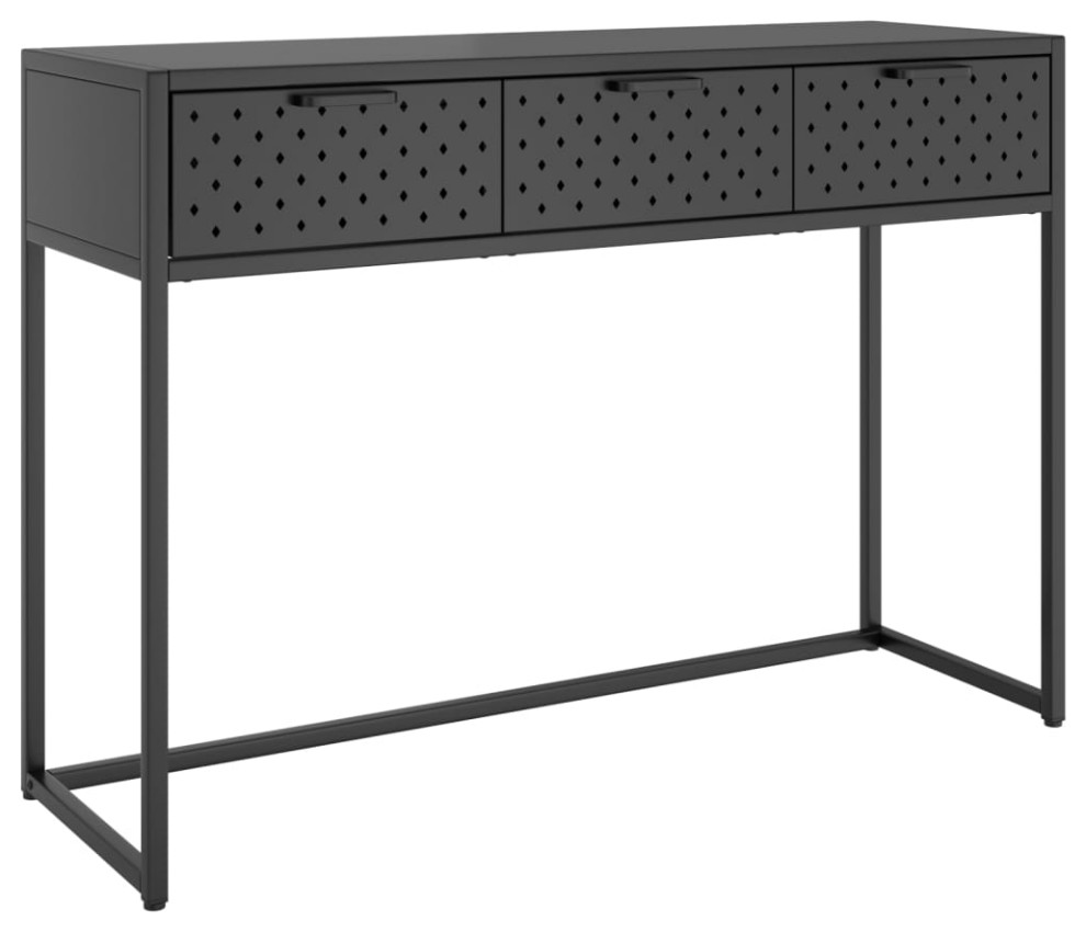 vidaXL Console Table Entryway Table Hall Side Table Drawer Anthracite Steel   Transitional   Console Tables   by vidaXL LLC  Houzz