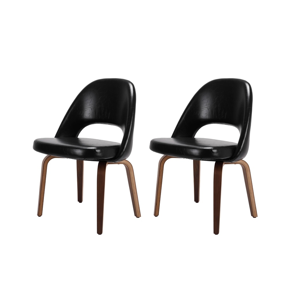 Adern Modern Dining Chair Black PU (Set of 2)