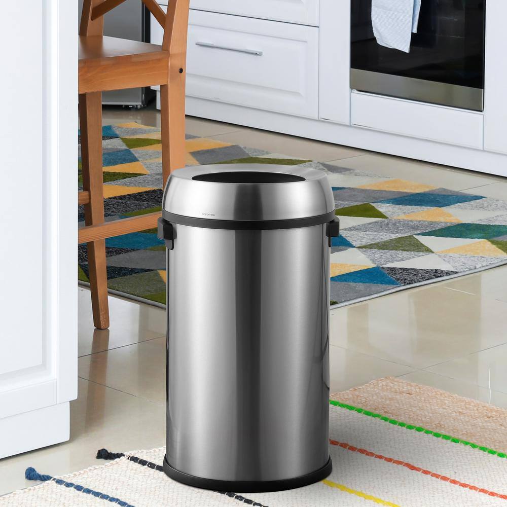 happimess Chuck KitchenOffice 17.2 Gal. Chrome Open-Top Trash Can HPM1015A