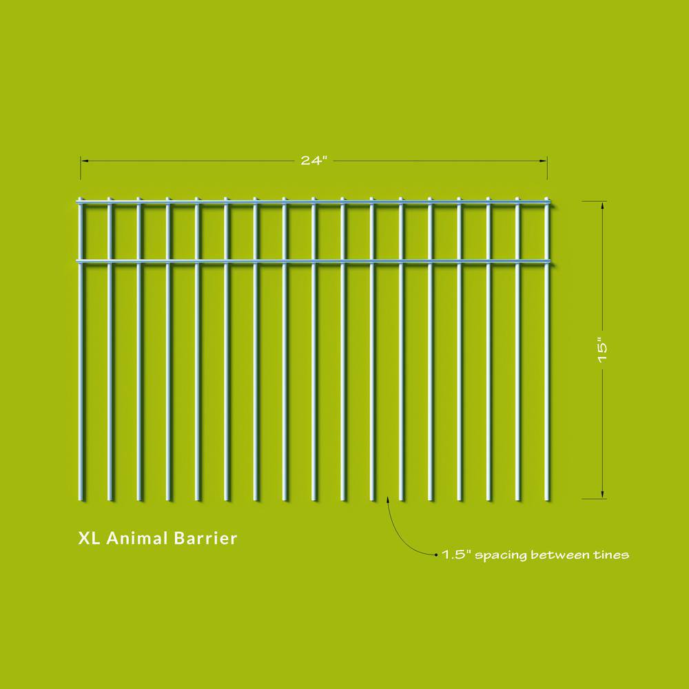 Dig Defence 5 Pack No-Dig XL Animal Barrier Fence for Max Protection 15" L x 24" W Galvanized Steel