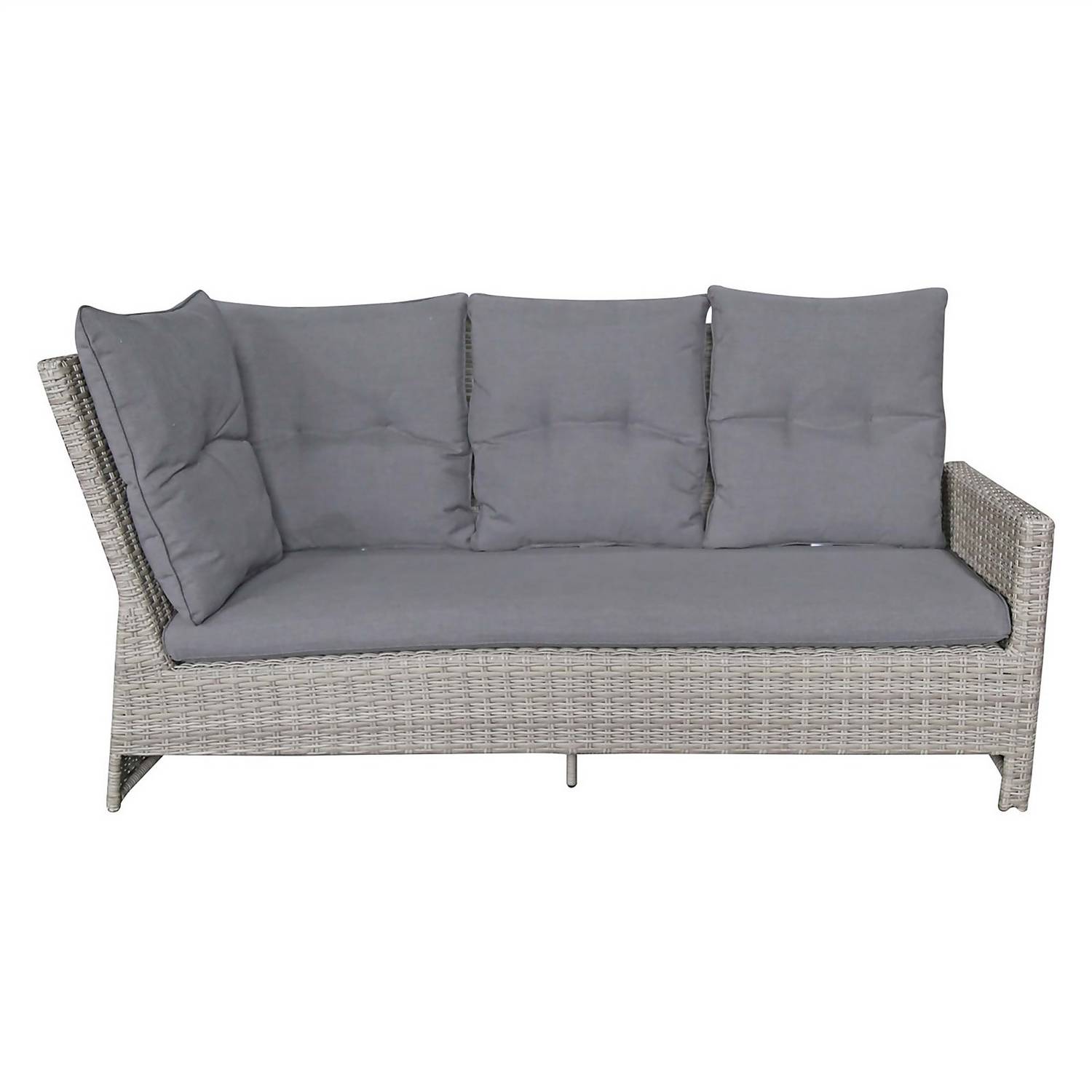 Mortimer Grey Rattan Garden Corner Sofa Set