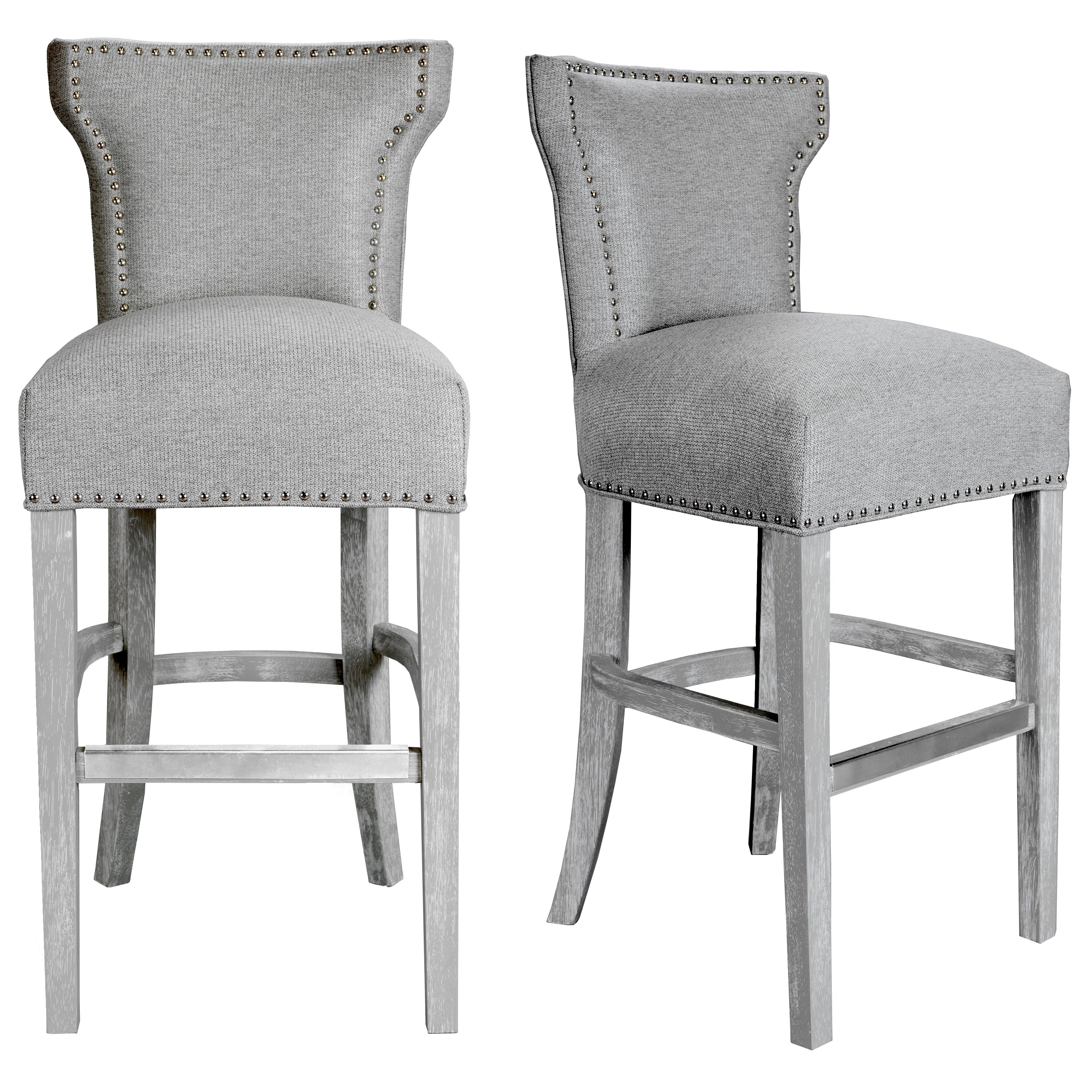 Bella Grey Counter Height Upholstered Barstool