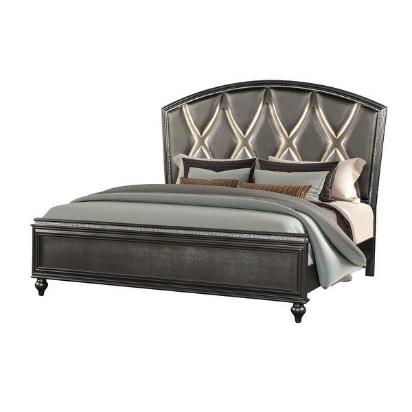 Ginger King 4 Pc Bedroom set Gray - - 37984836