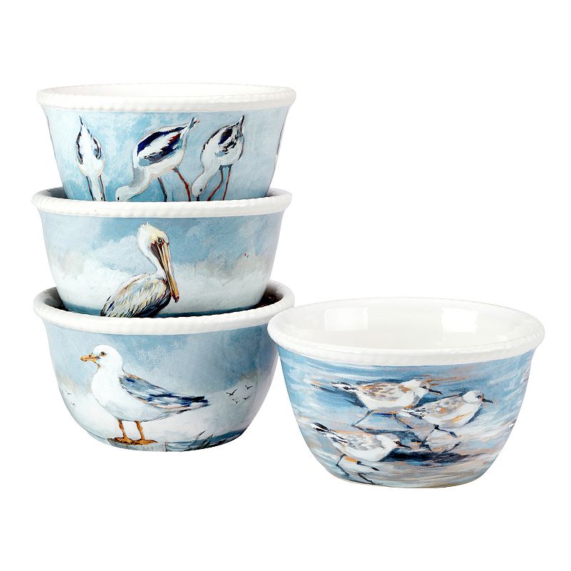 Certified International Shorebirds 4-pc. Ice Cream Bowl Set