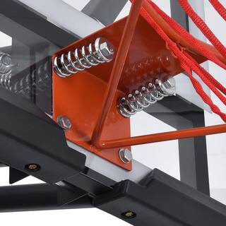 TIRAMISUBEST Portable Basketball Hoop Basketball System with 8 ft. x 10 ft. Height Adjustment and LED Light W540XY57637