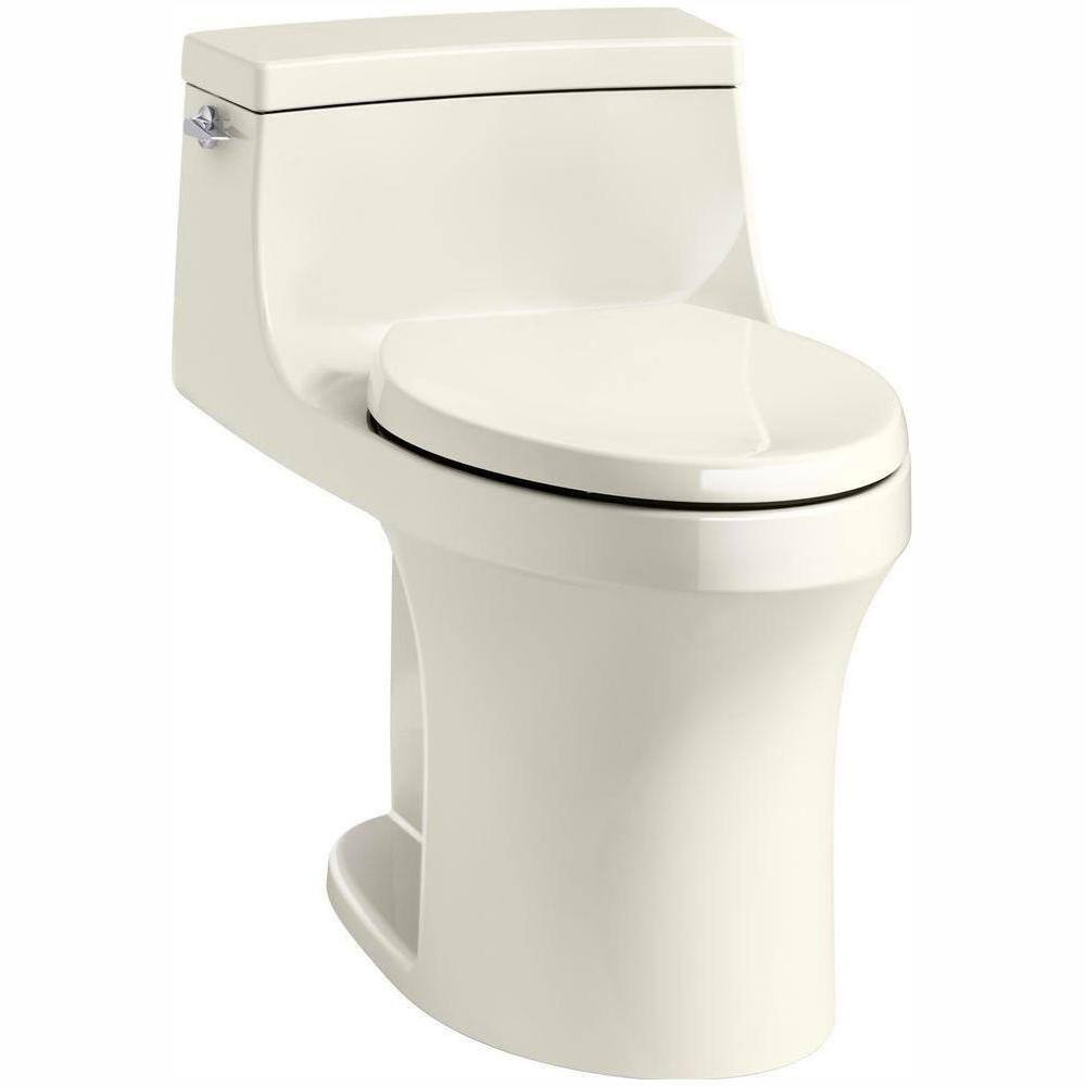 KOHLER San Souci 1-Piece 1.28 GPF Single Flush Elongated Toilet in Biscuit K-5172-96