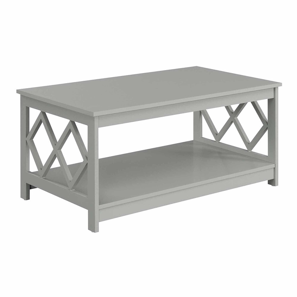 Convenience Concepts Diamond Coffee Table with Shelf