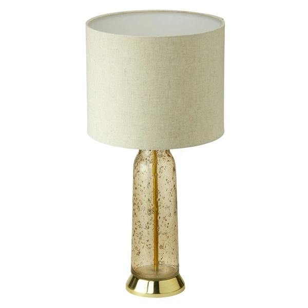 Juno River of Goods Amber and Beige Glass and Metal 22-Inch Table Lamp - 11