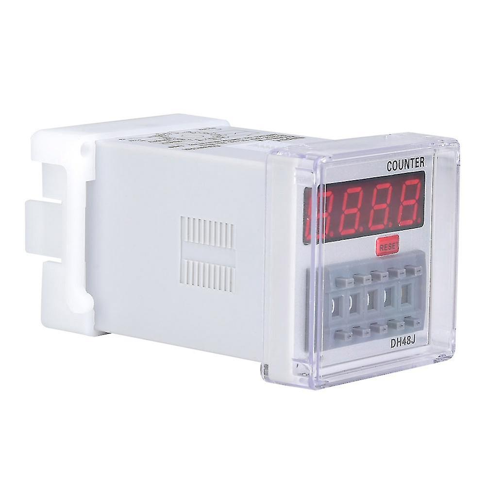 DH48J-A Digital Counter Delay Time Relay LED Display 1-999900 11-Pin (220VAC)