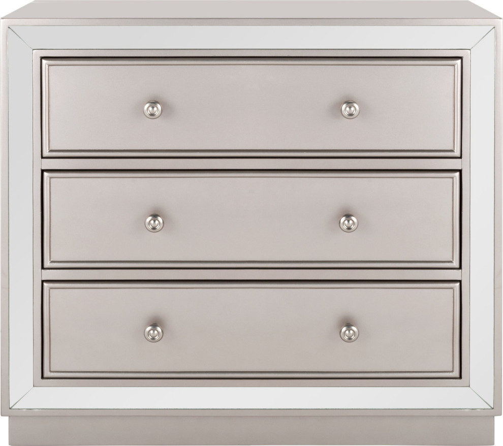 Basie 3 Drawer Chest   Transitional   Accent Chests And Cabinets   by HedgeApple  Houzz