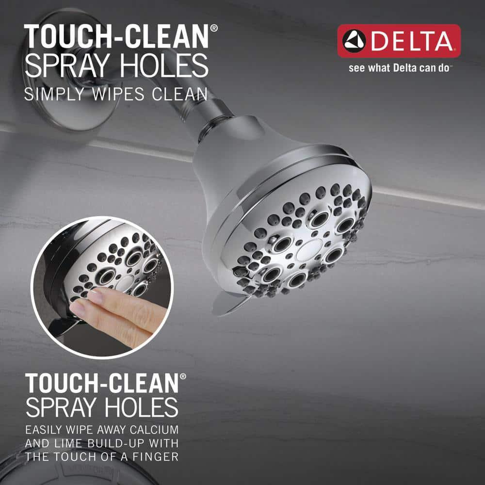 Delta Classic SingleHandle 5Spray Tub and Shower Faucet with Stops in Chrome