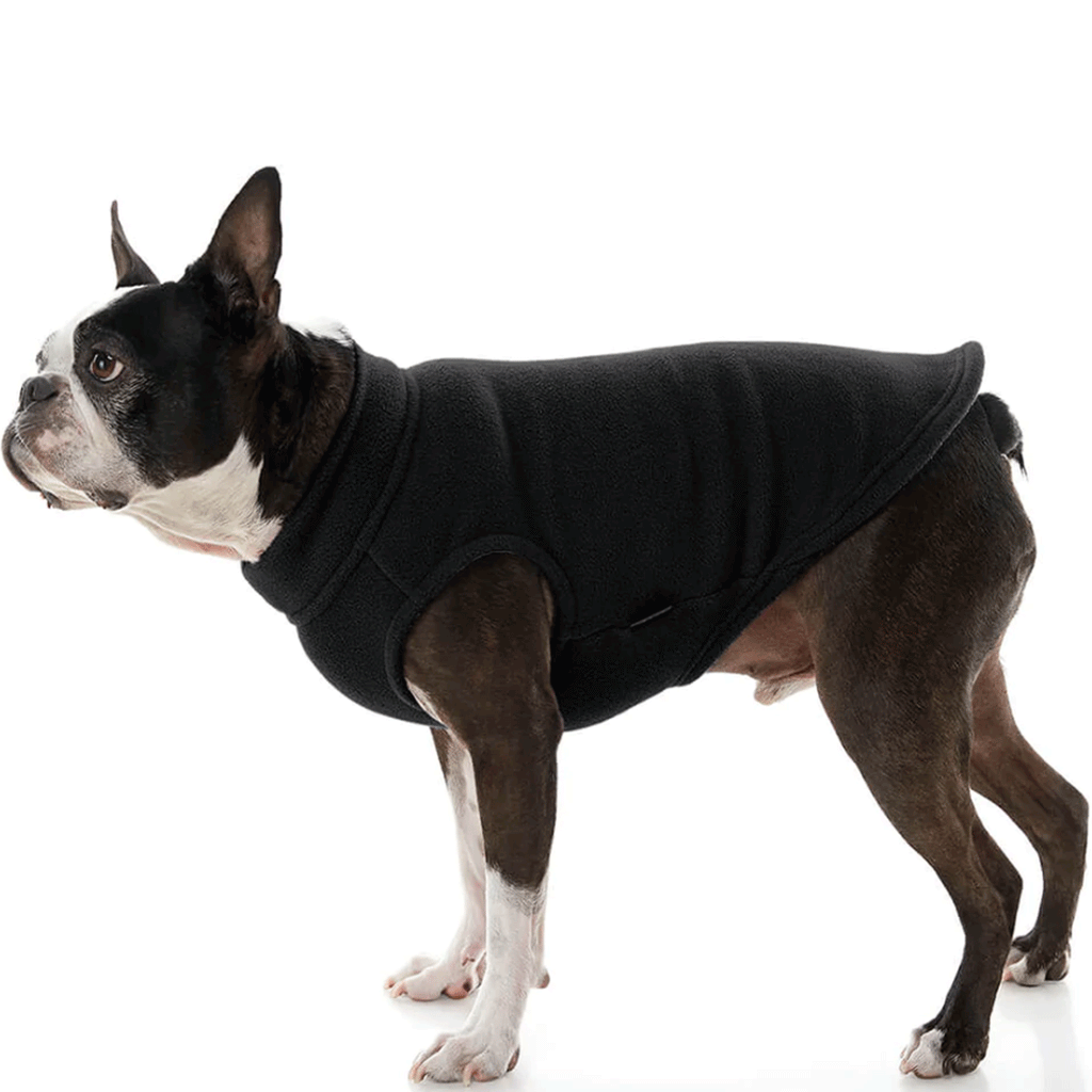 Gooby Black Stretch Fleece Dog Vest